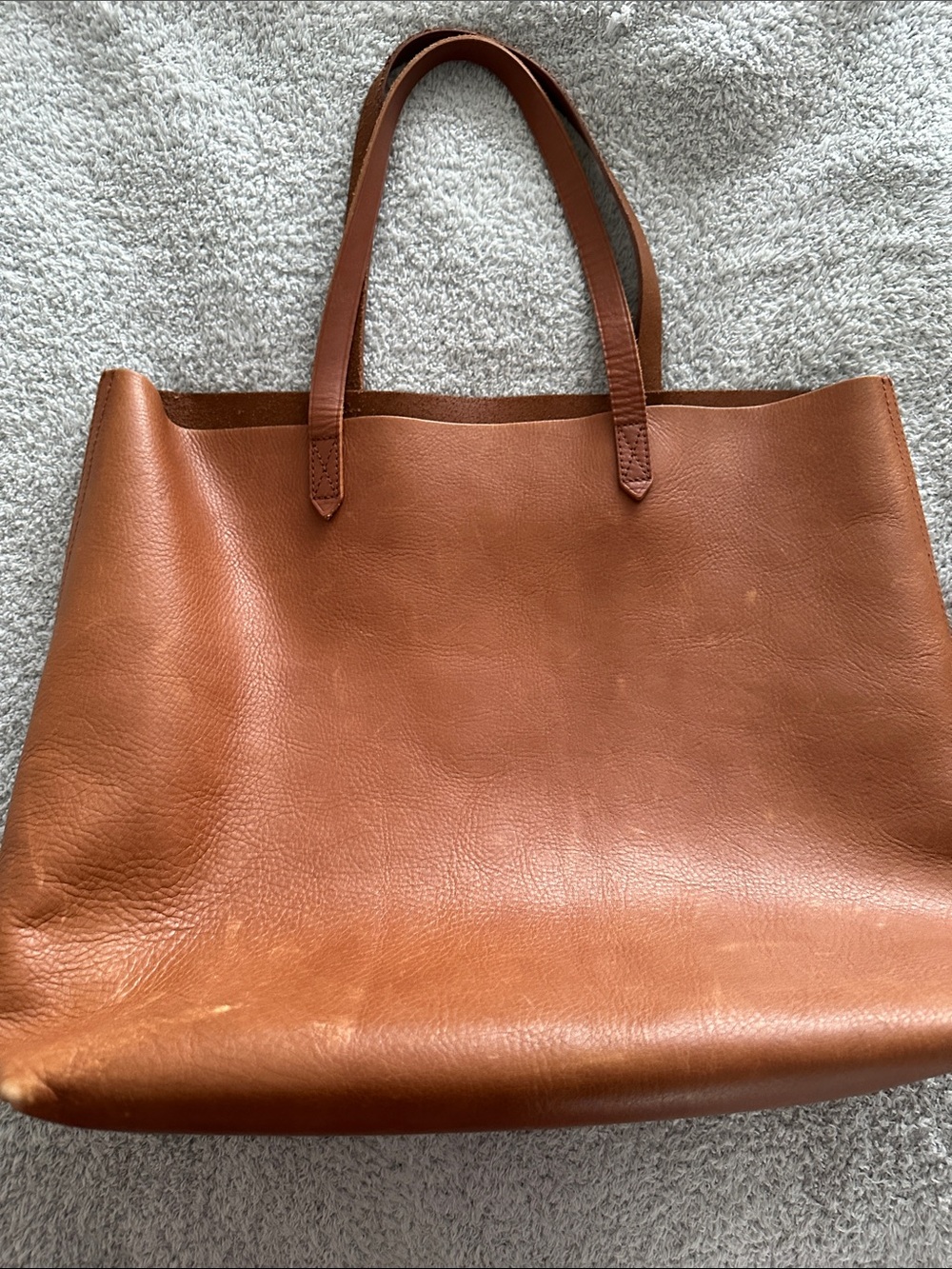Madewell Tan Leather Tote Bag